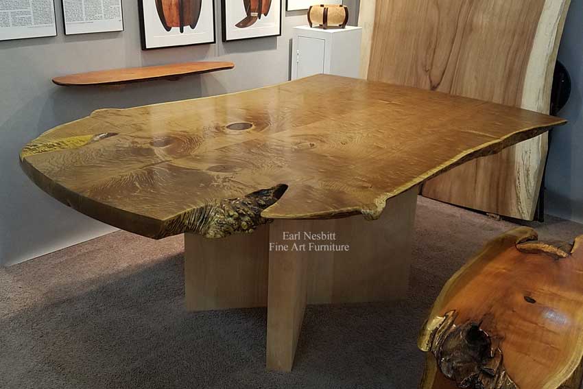 live edge red mulberry table
